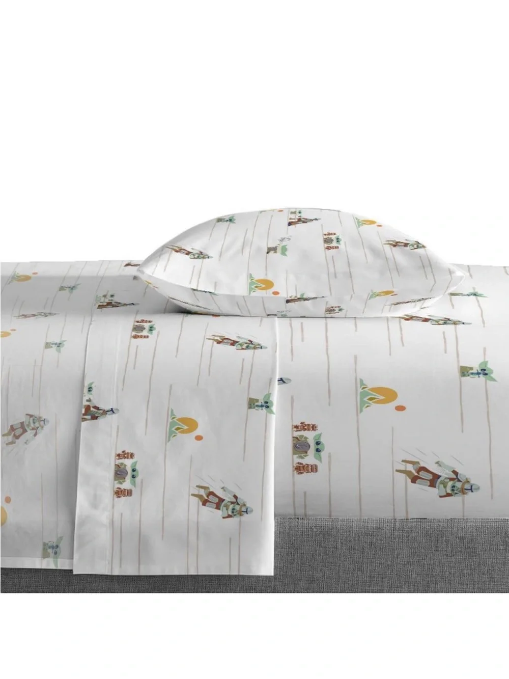 Star Wars The Mandalorian and Grogu 3-Piece Twin Bed Sheet Set